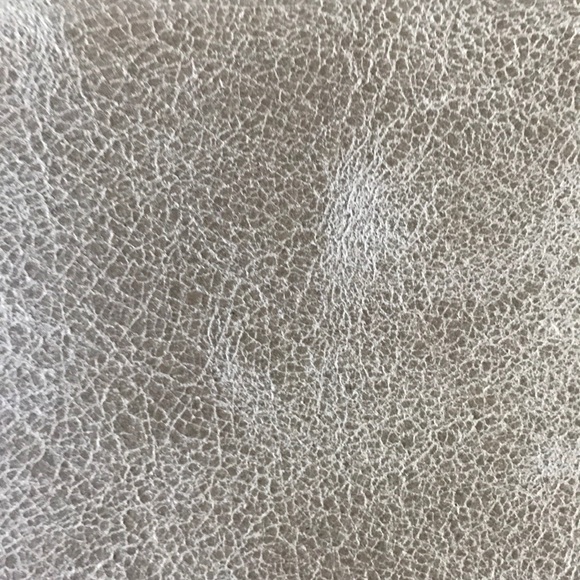 KALE Designer Brand Shimmery Golden Beige Suede Clutch - Picture 8 of 9